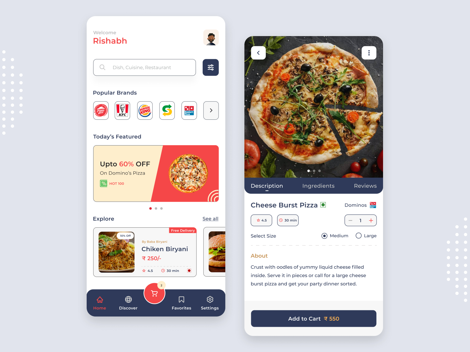 Food Delivery App UI Design | Rish Designs