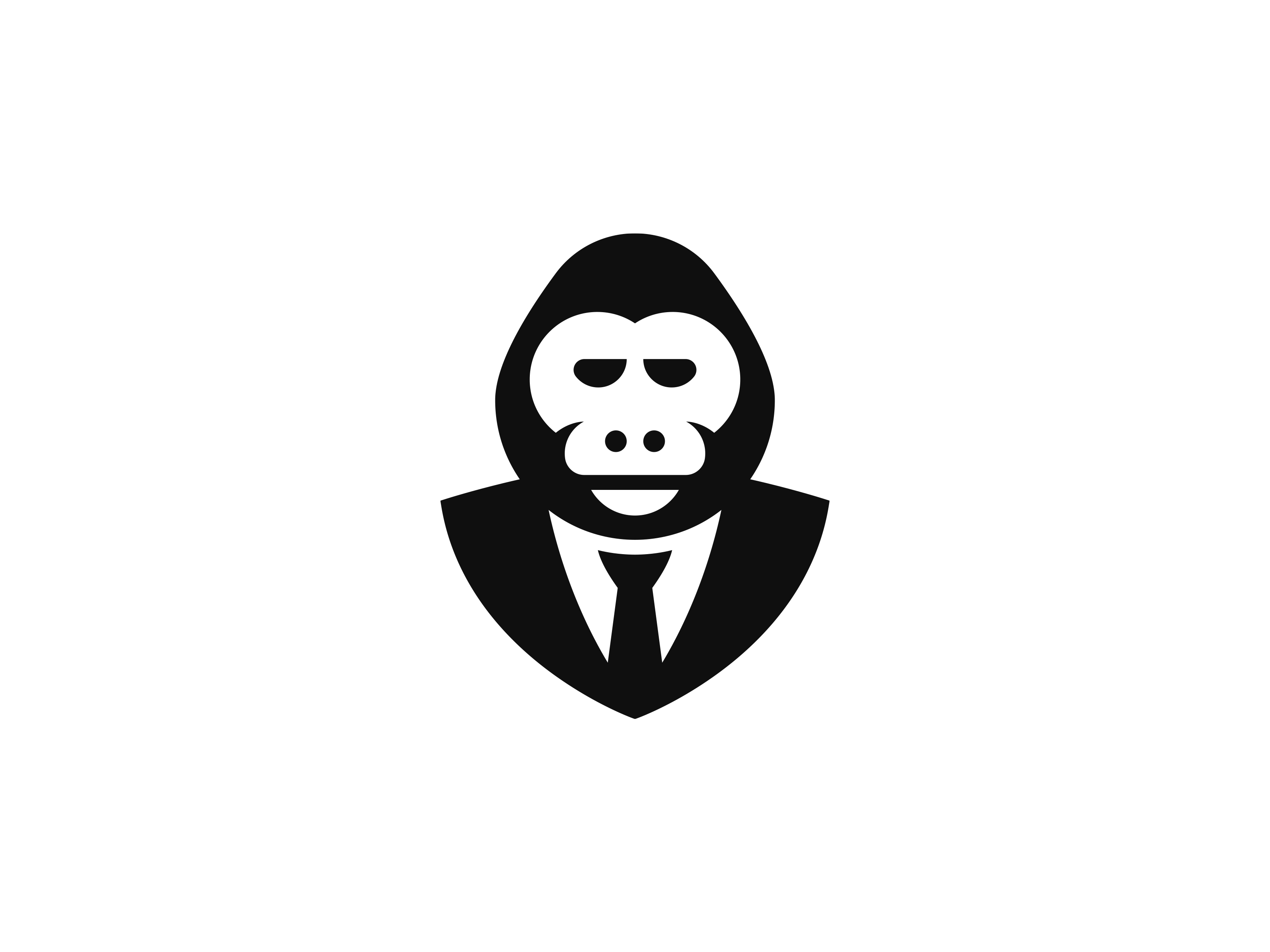 Behave Yourself - Logo Design animal ape branding face freelance logo design freelance logo designer gorilla icon identity logo logo design logo designer minimal monkey simple suit tie