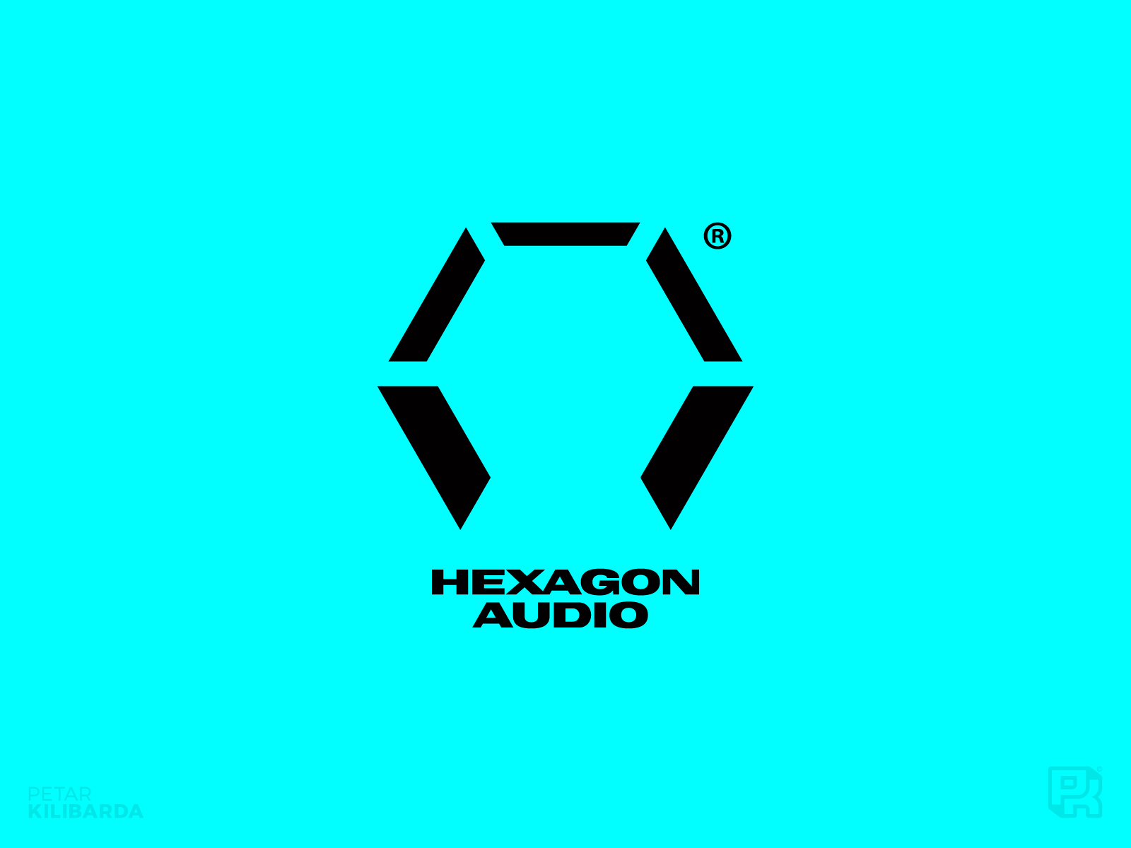 Hexagon Audio audio geometric headphones hexagon logo music sharp simple