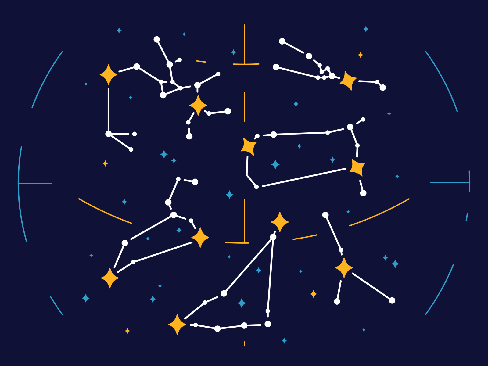 Zodiac Signs astrology branding constellation design graphic design icon icon set illustration logo map natal chart night planets sign sky space stars vector zodiac