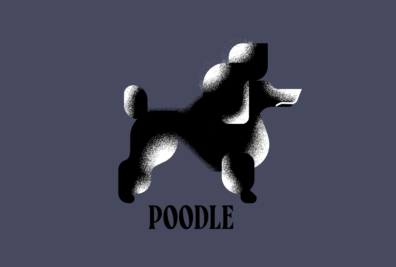Black Poodle 3d animal animation branding design dog esports gradient graphic design illustration logo logotype mascot logo motion graphics poodle ui vector