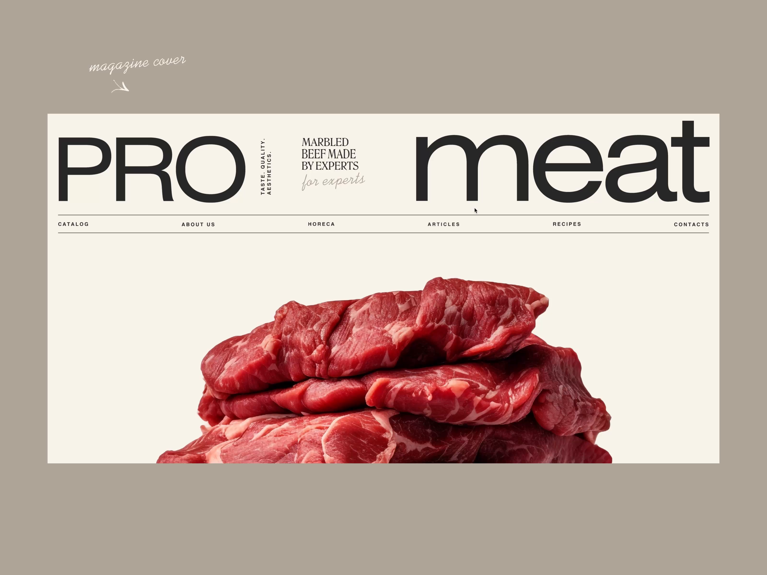 Promeat / First look clean design farm food meat motion product site store ui ux web
