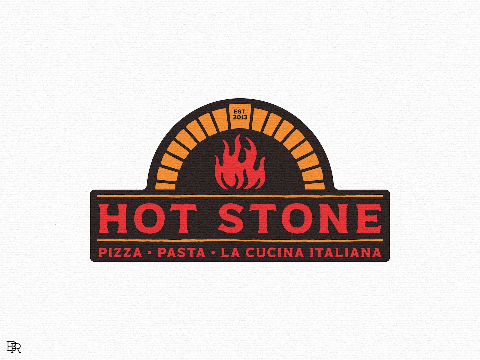 Hot Stone_logo concept_BRD_2-10-23 branding design logo pizza restaurant vector