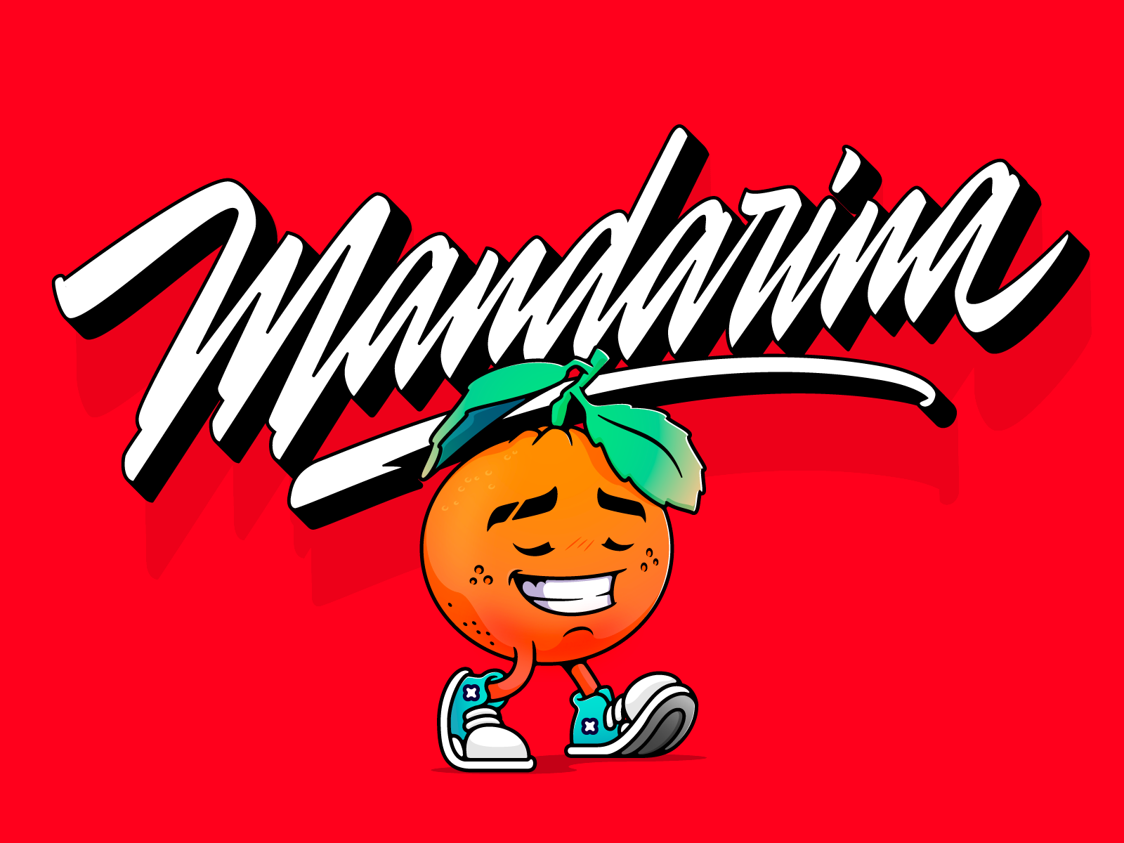Mandarina 🍊 design illustration illustrator letter lettering letters logo mandarina vector