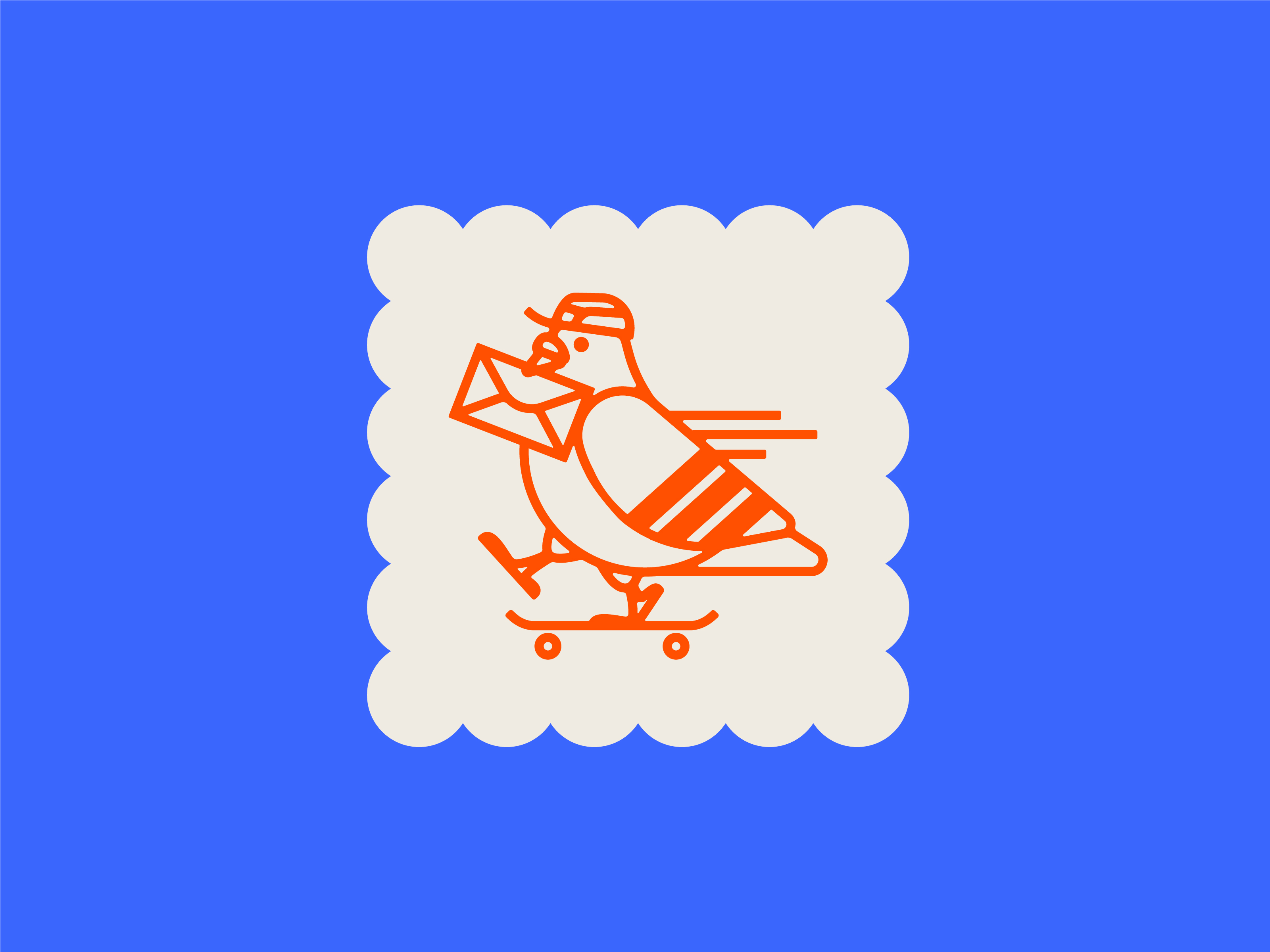 Trust Design Shop Postal Pigeon carrier courier design fort worth icon illustration illustrator mail mailman mark pigeon postal stamp tds trust trust design shop