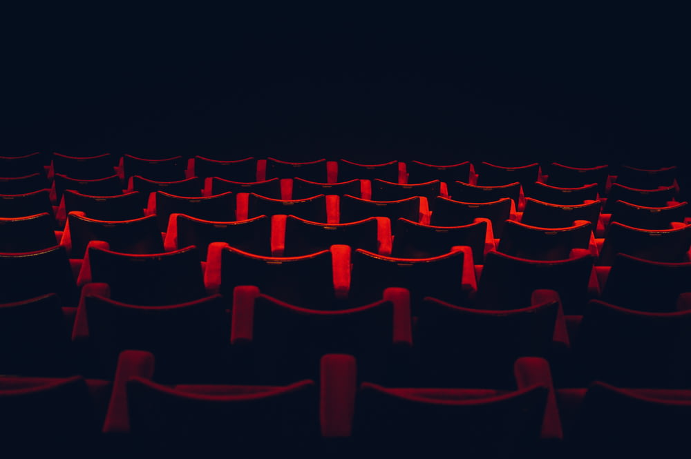 red and black theater seats
