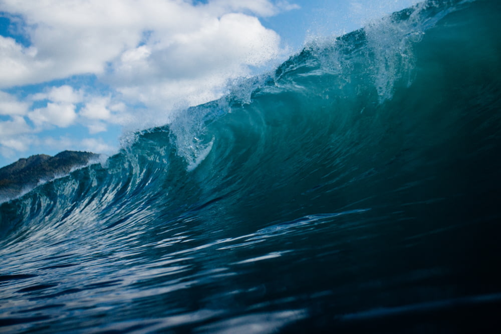 Zeitrafferfotografie von Meereswellen