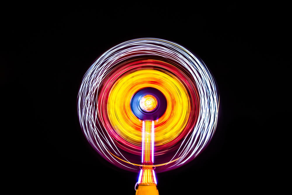 yellow lighted spin toy