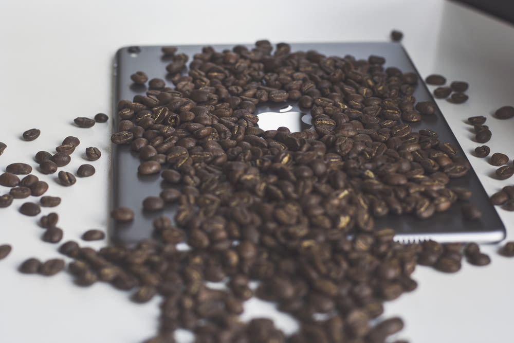 coffee beans on iPad