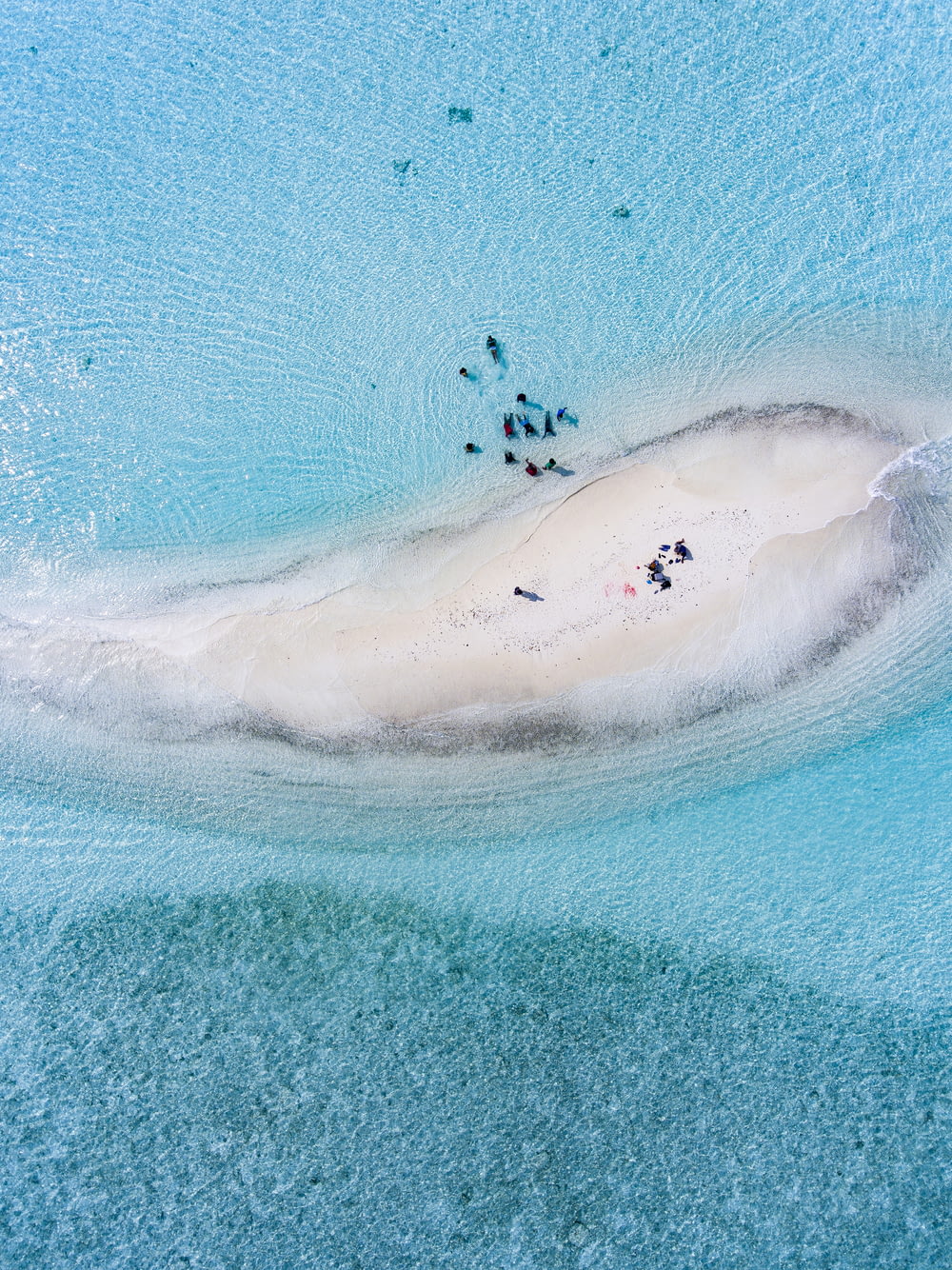 aerial photography of sand bars