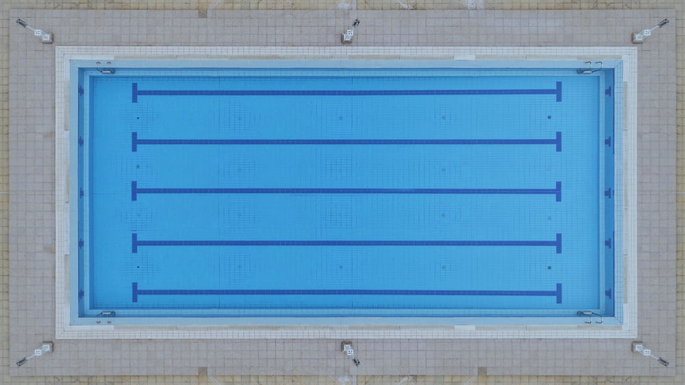 aerial photography of Olympic pool