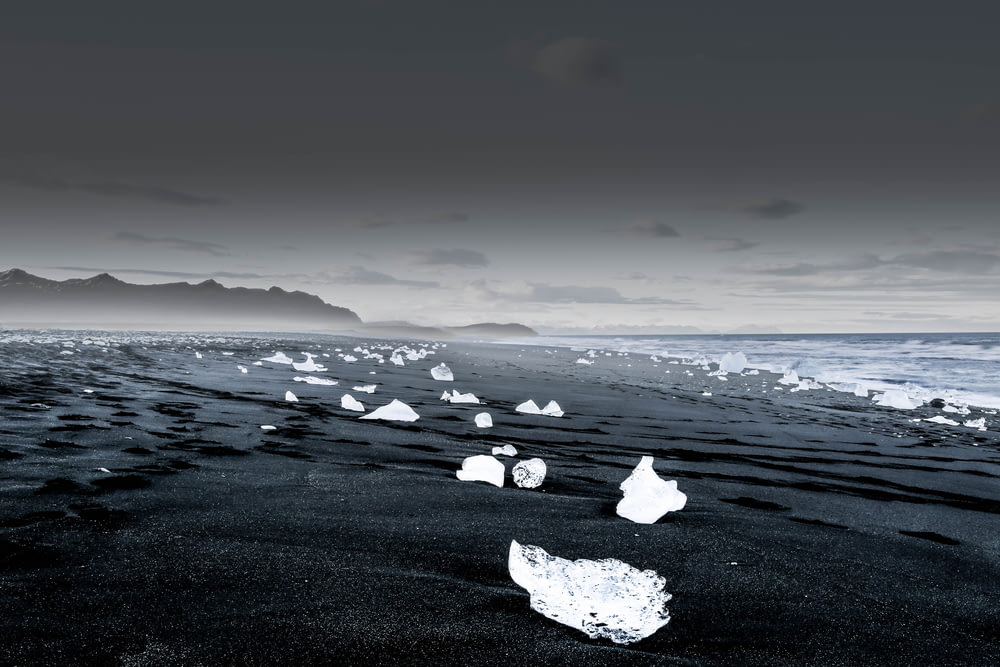 landscape photography of icebergs