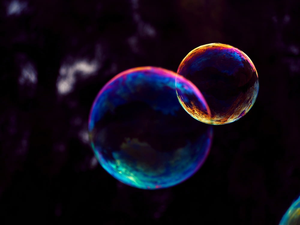 Foto de primer plano de dos burbujas