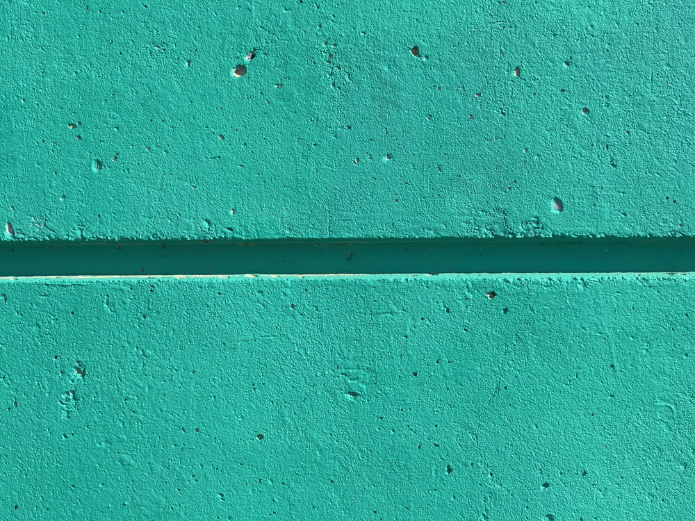 close view of teal color wall