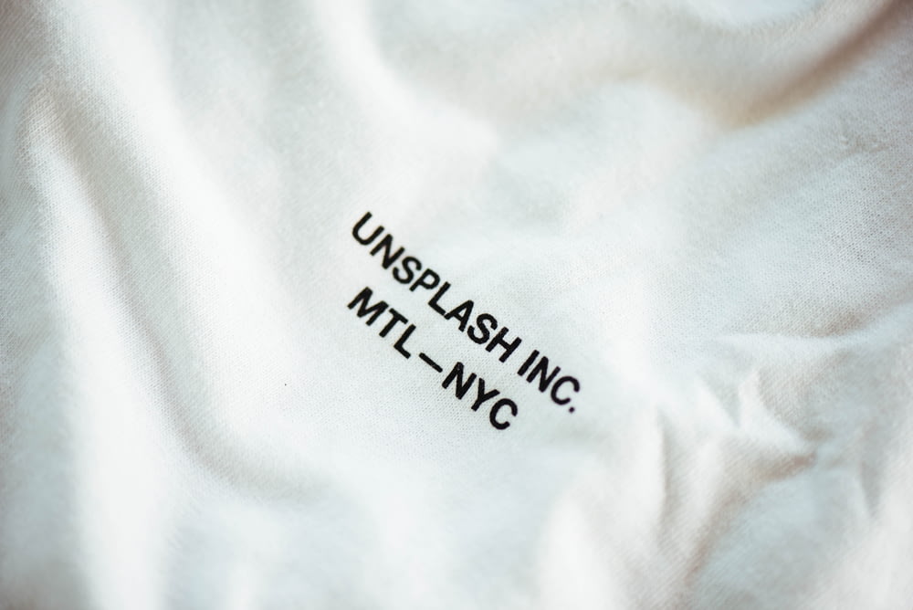 a white tshirt with black writing on it