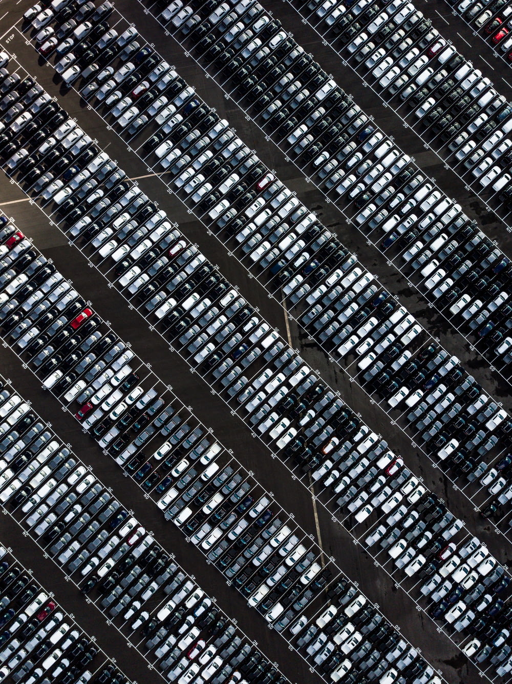 Fotografia aerea del parcheggio