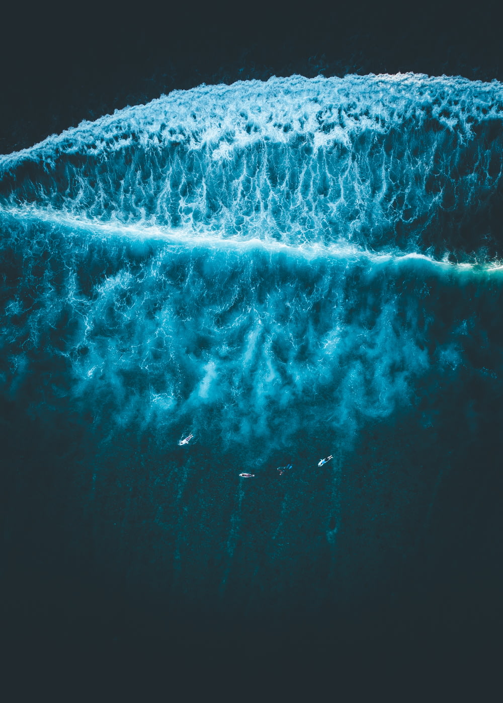 Vista panorâmica das ondas do oceano