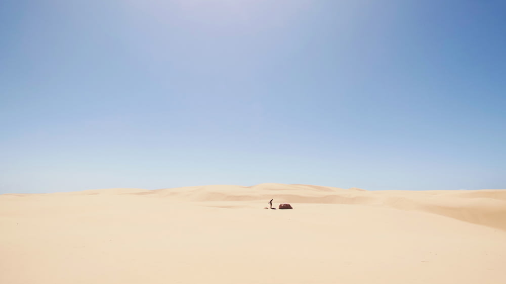 desert under blue sky