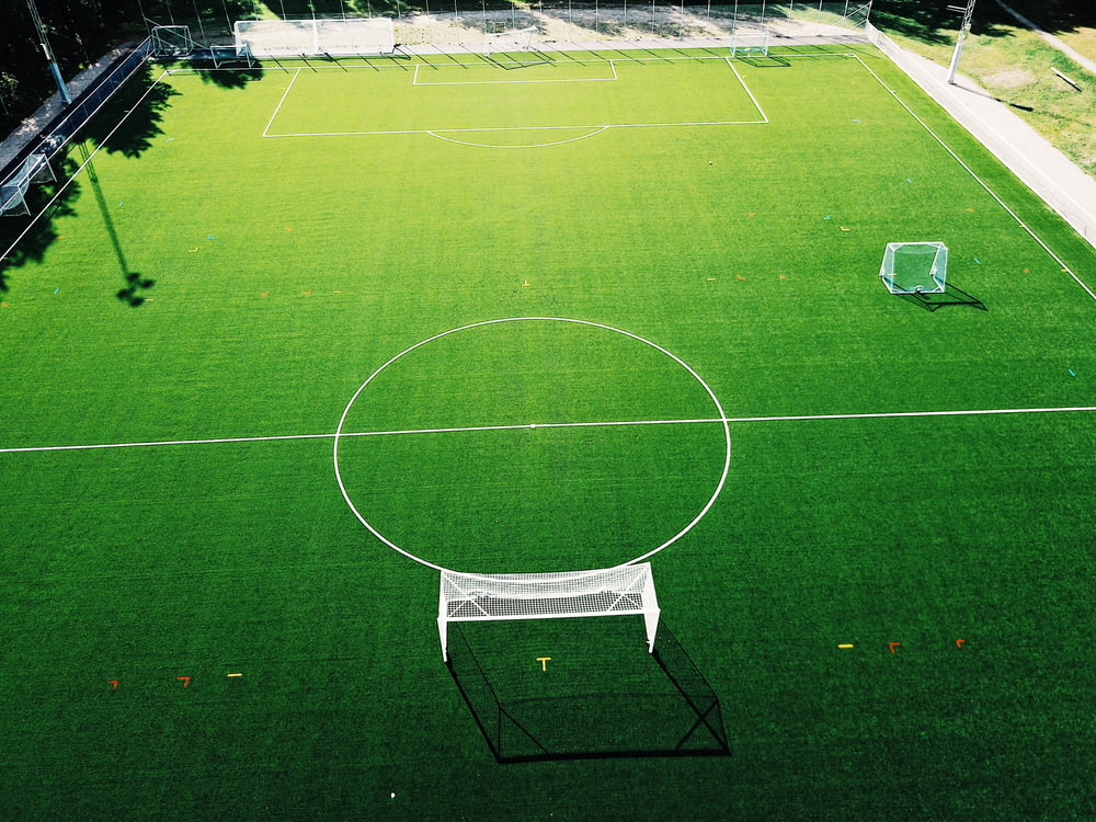 landscape photography of soccer field