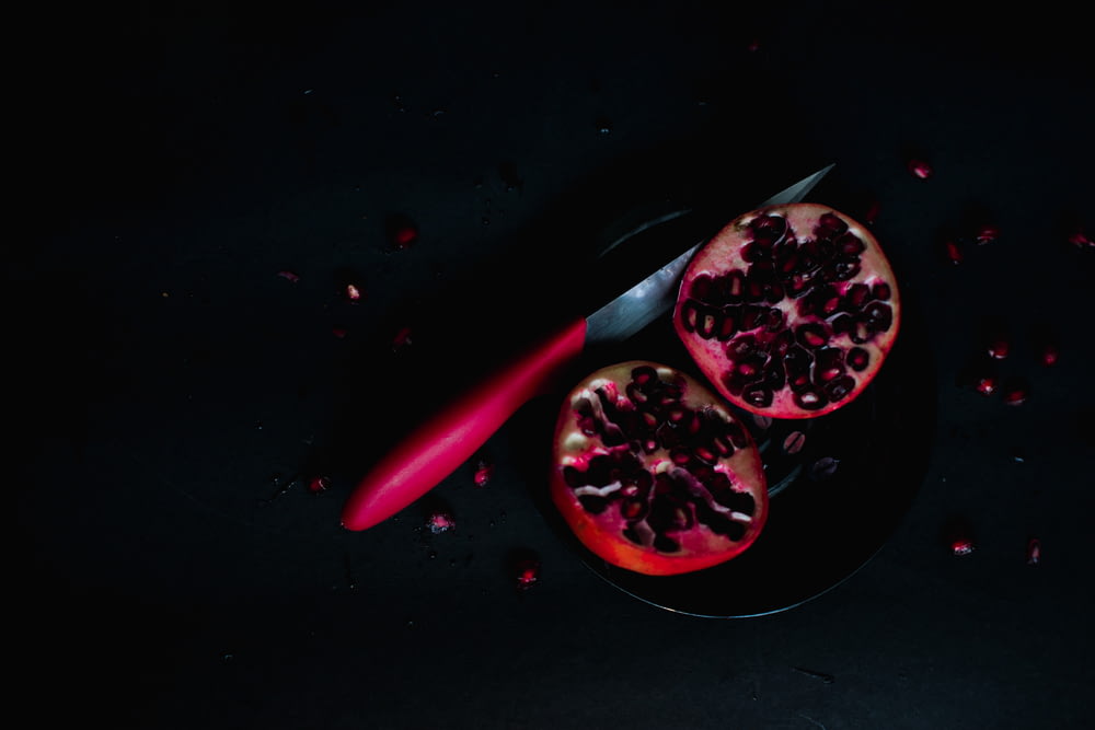sliced pomegranate