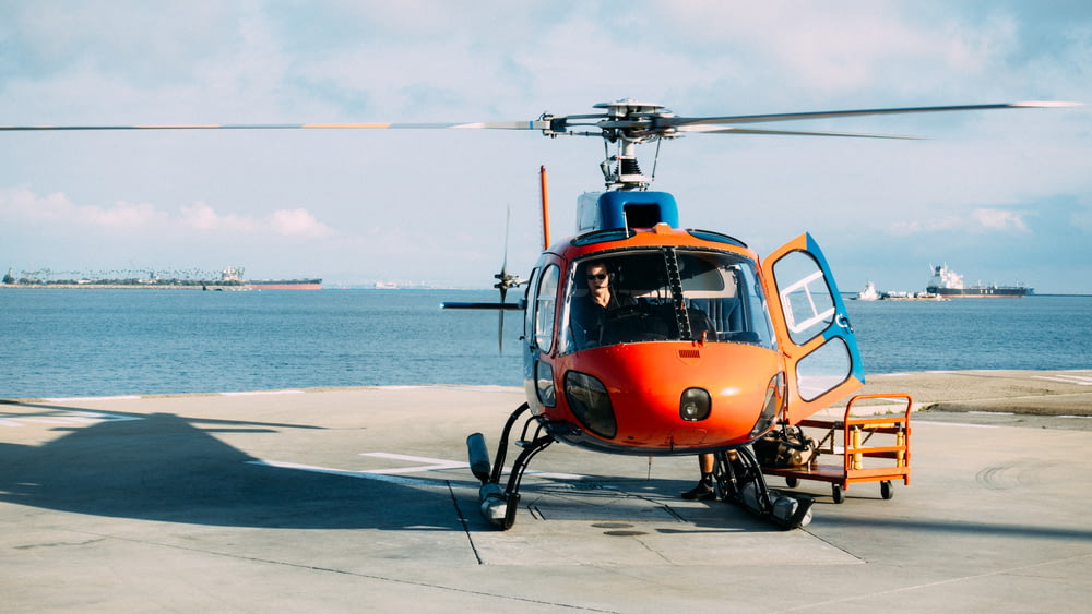 orange helicopter