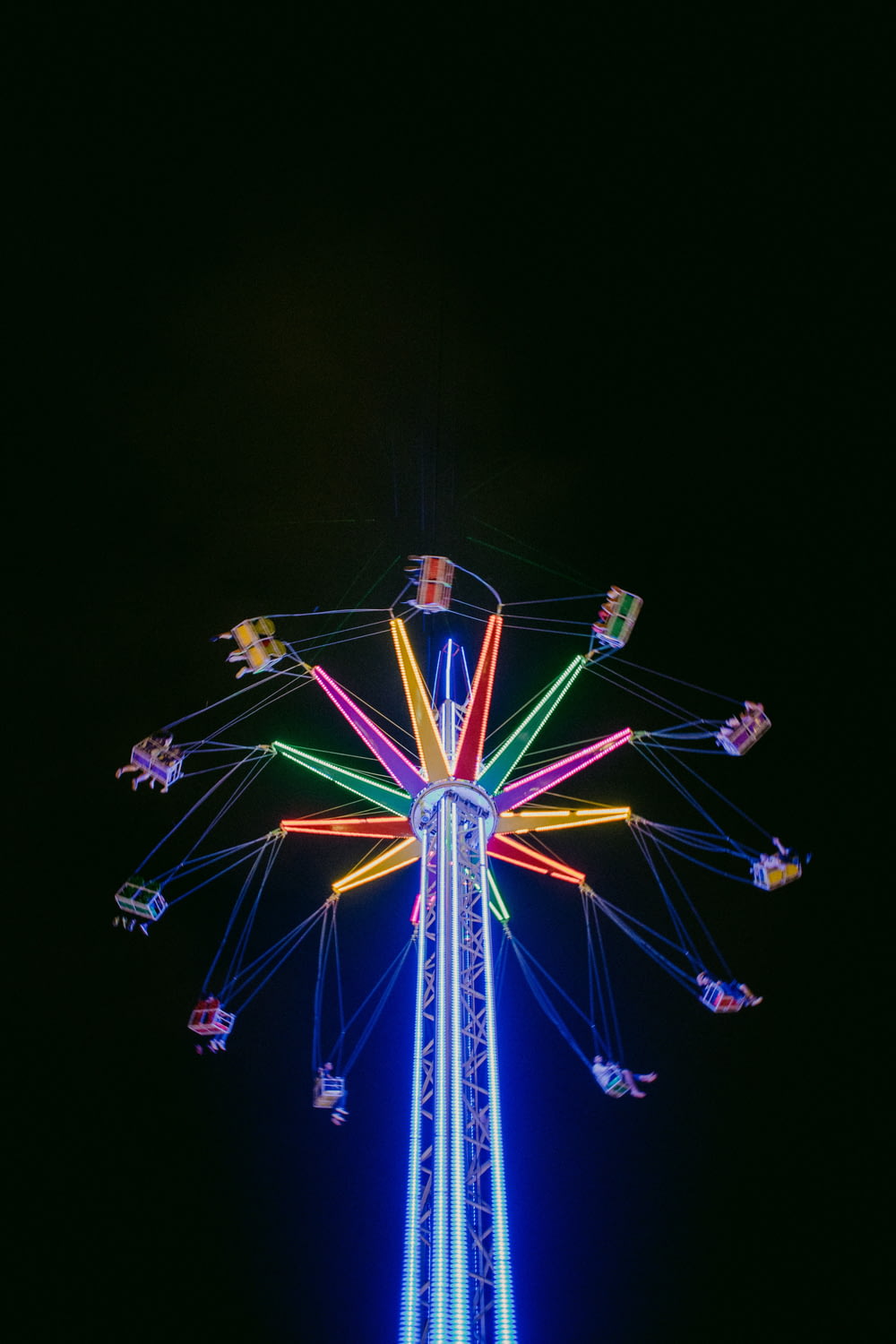 multicolored Mary Go Round ride