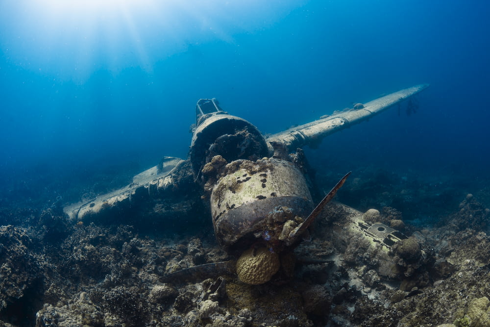 Photographie sous-marine d’épaves de monoplan