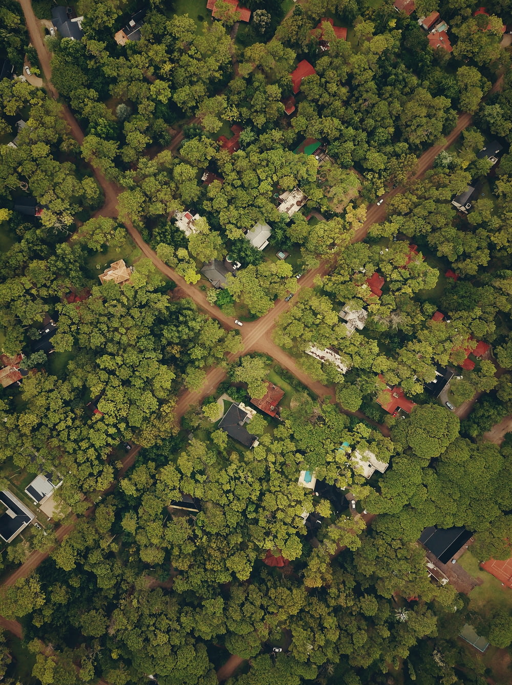 aerial view photography of village during daytime