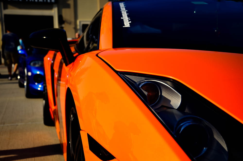 orange sports car