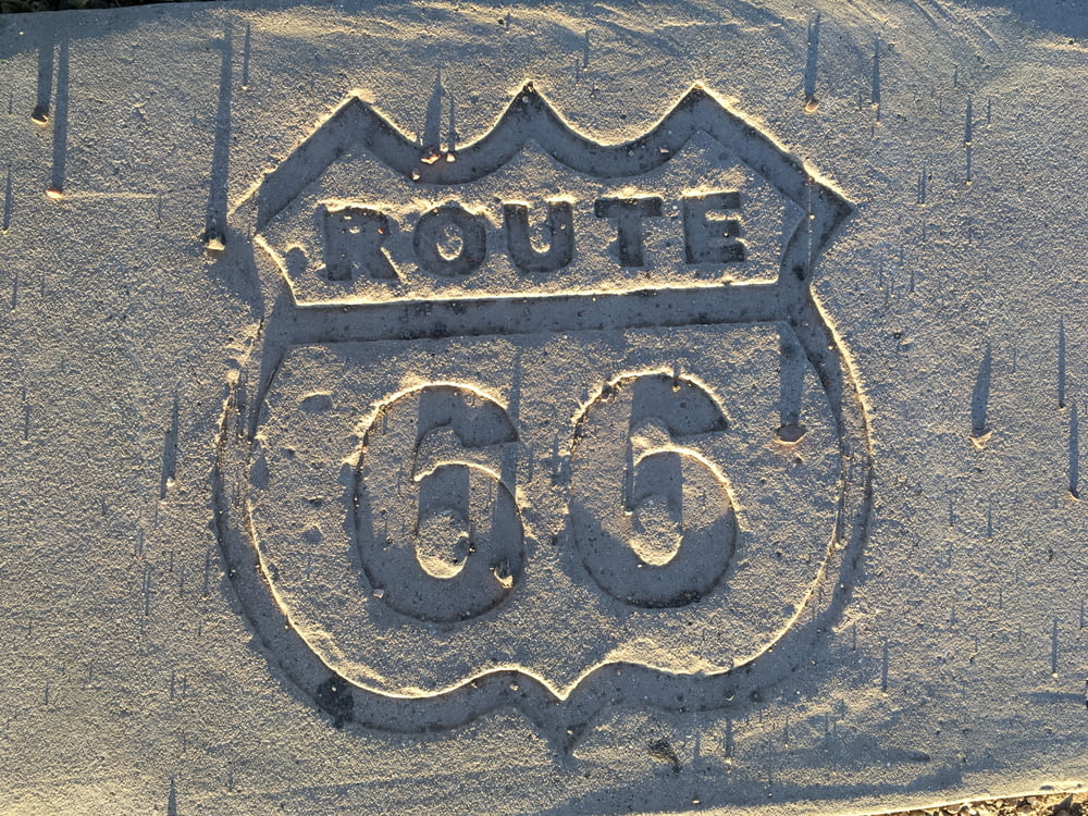 Route 66 on wall