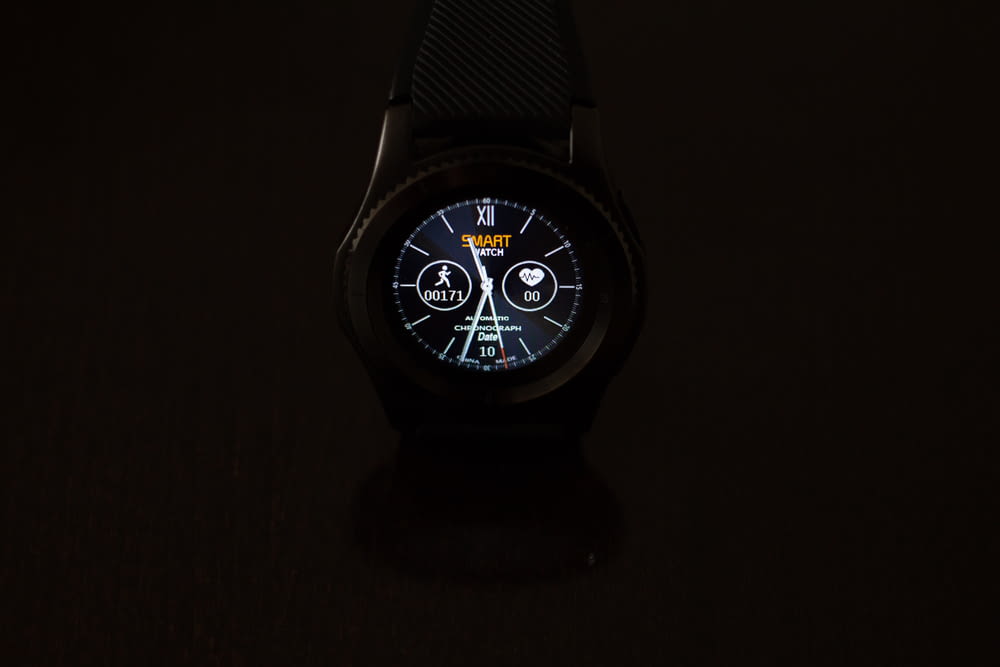 round black smartwatch