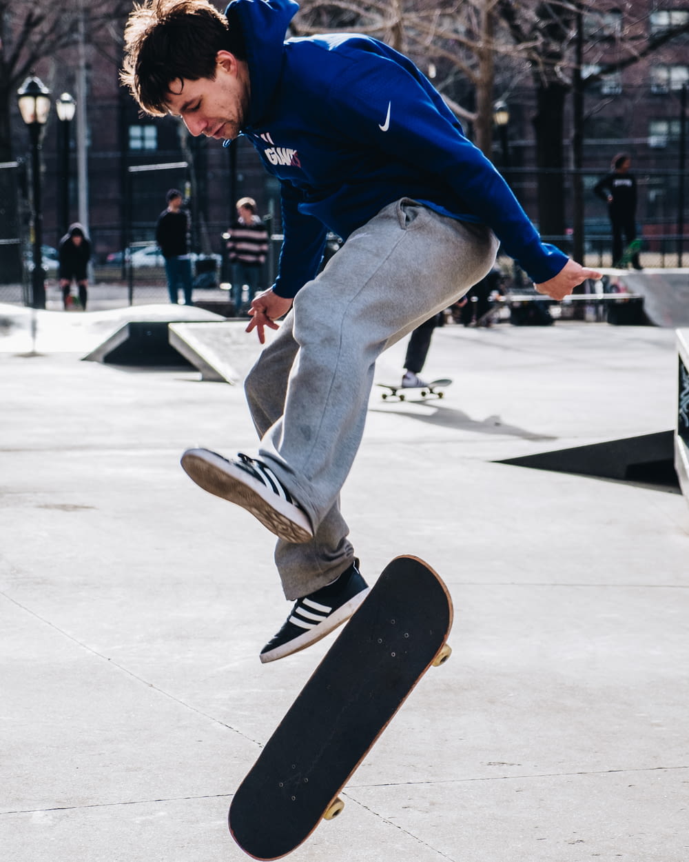 man playing skateboard