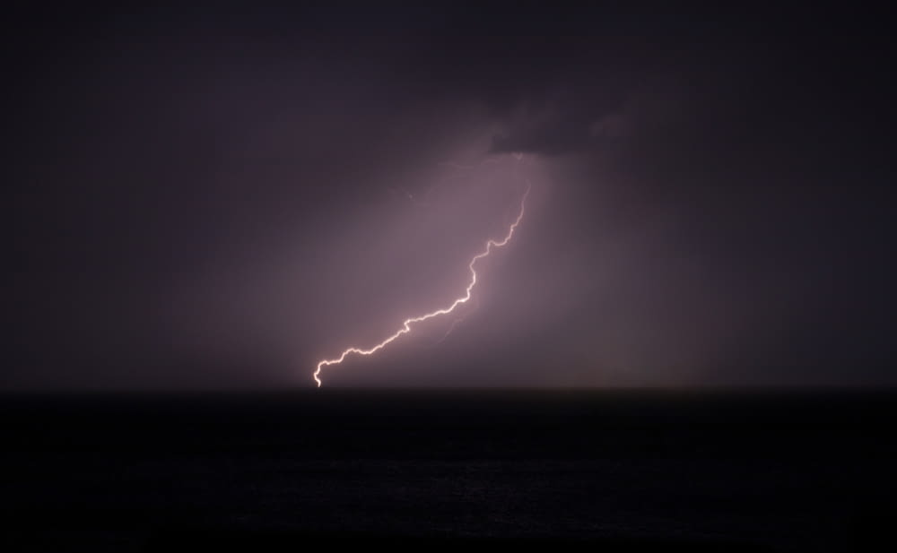 lightning during nighttime