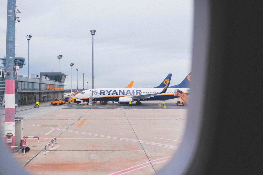 Ryanair airliner on airport