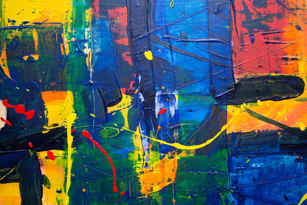 Obras de arte abstractas multicolores