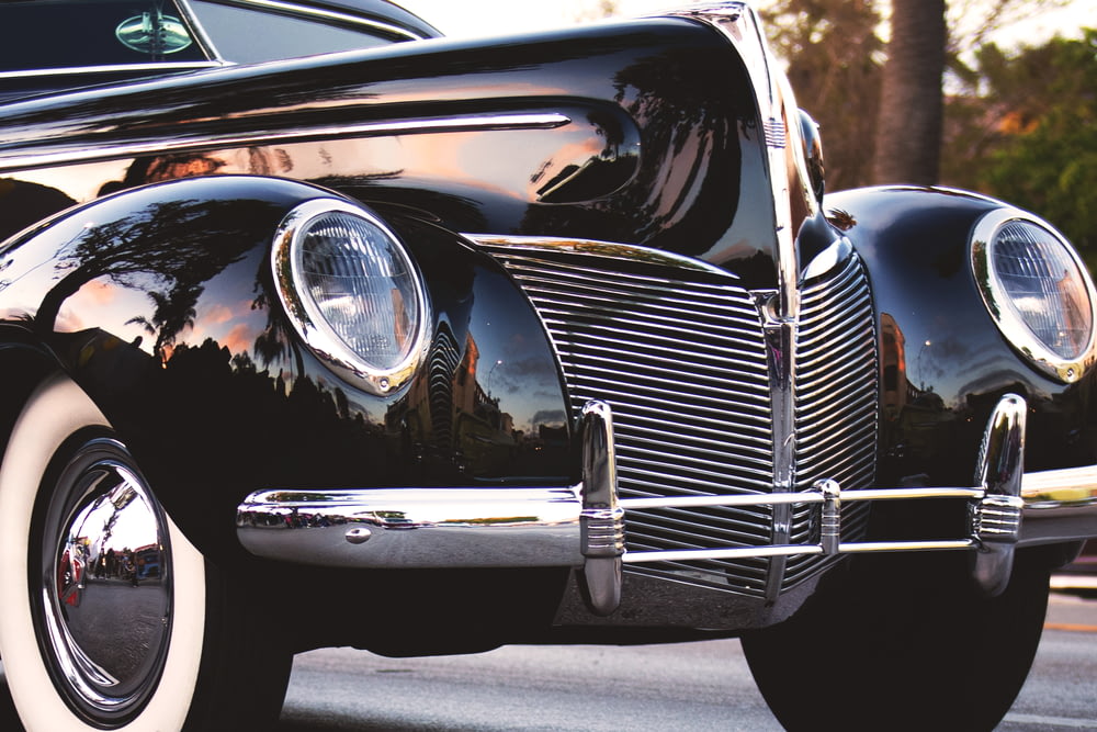 vintage black car