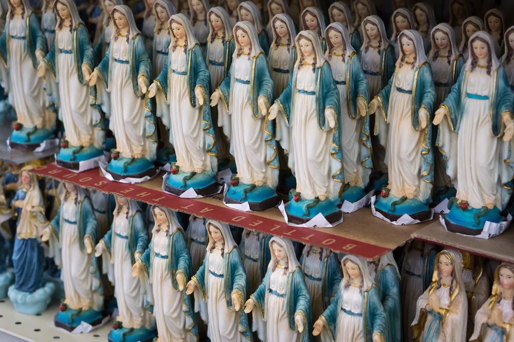 Virgin Mary figurine collection