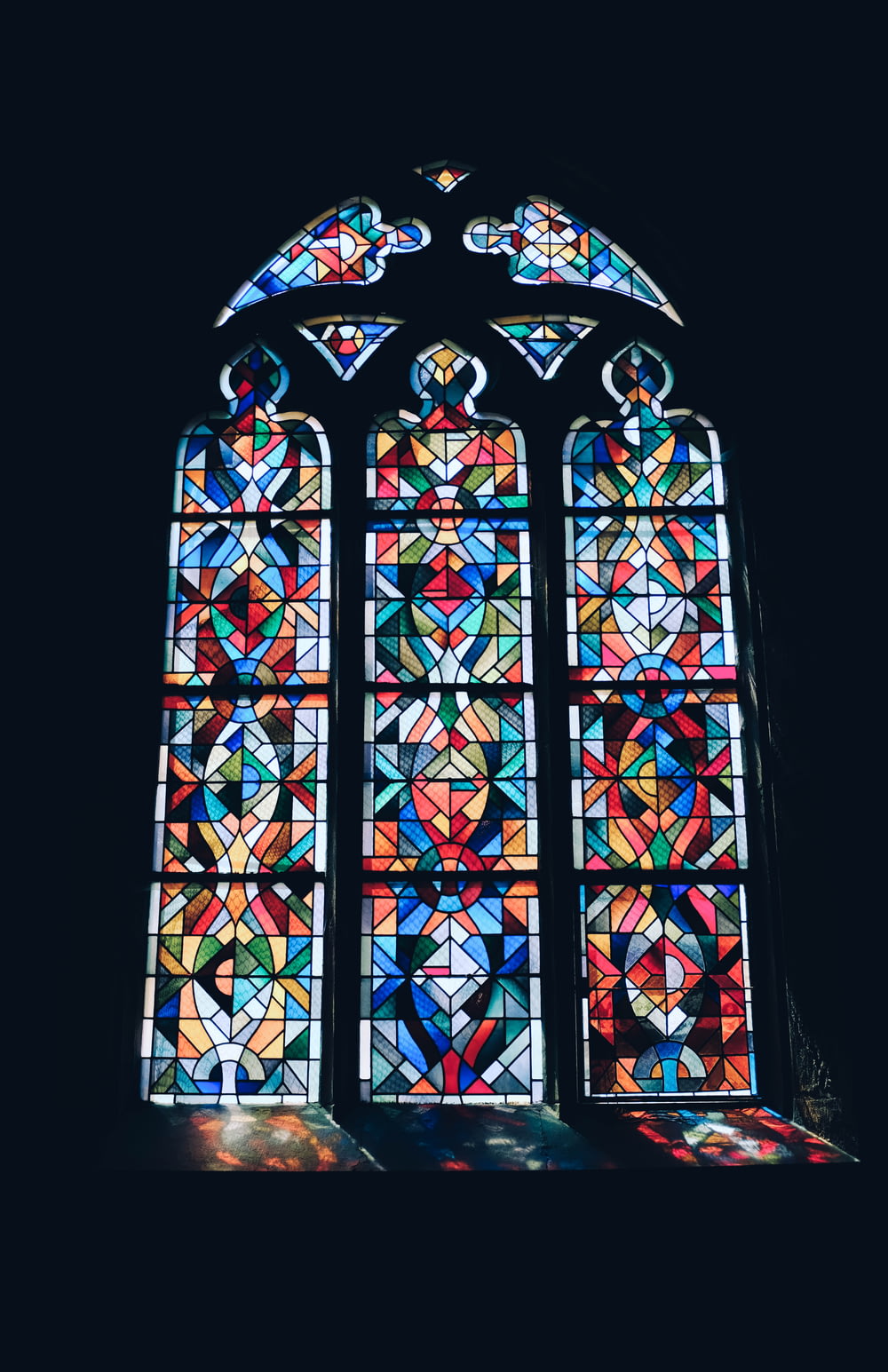 foto de vidro multicolorido mosaico de janela