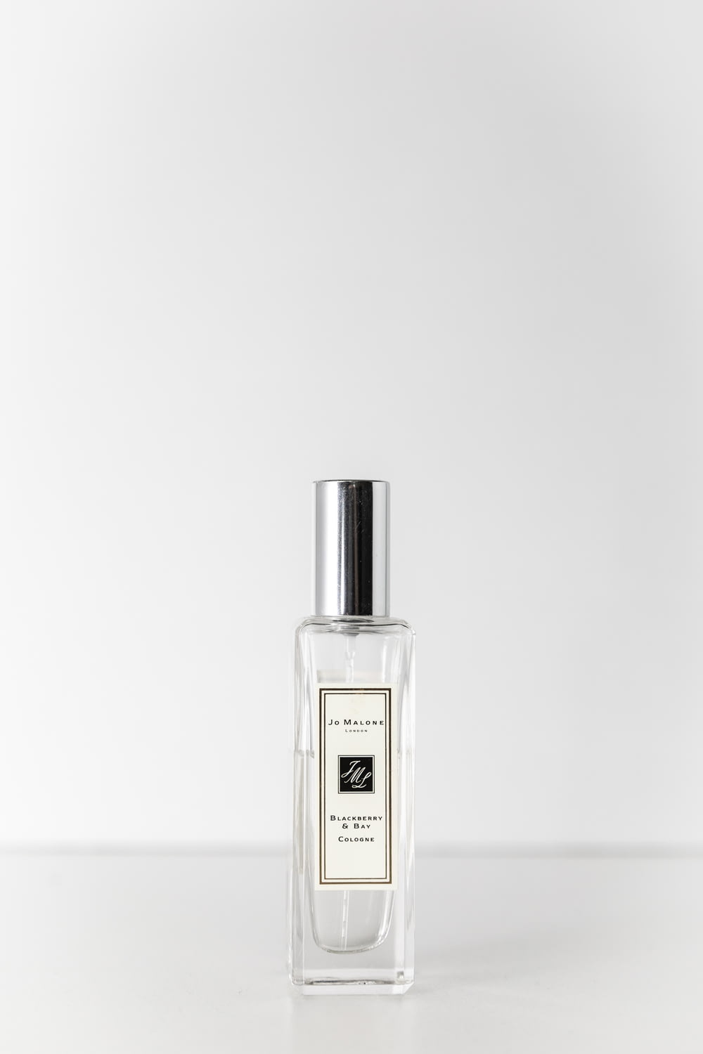 Jo Malone fragrance bottle on white surface