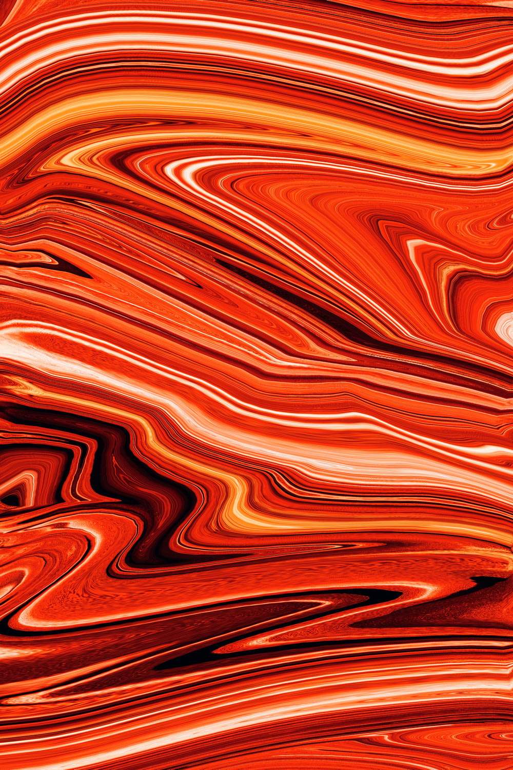 Un fond orange et rouge avec un design ondulé