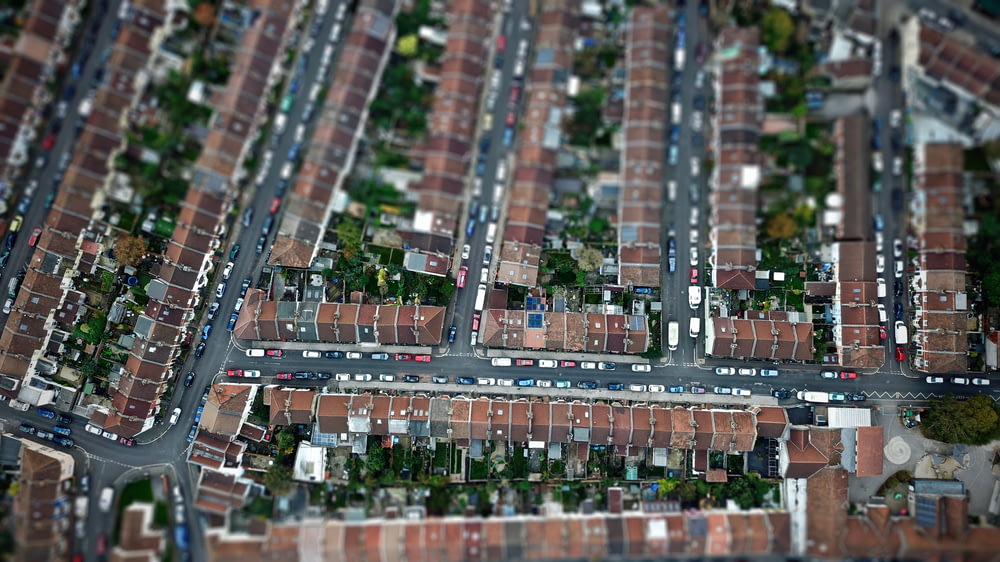vista aérea das casas