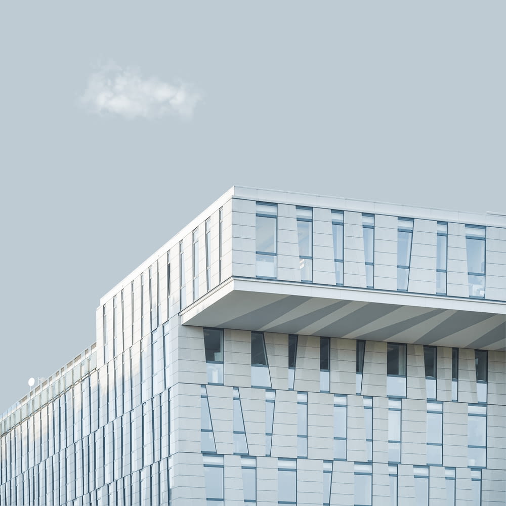architectural photography of white concrete building