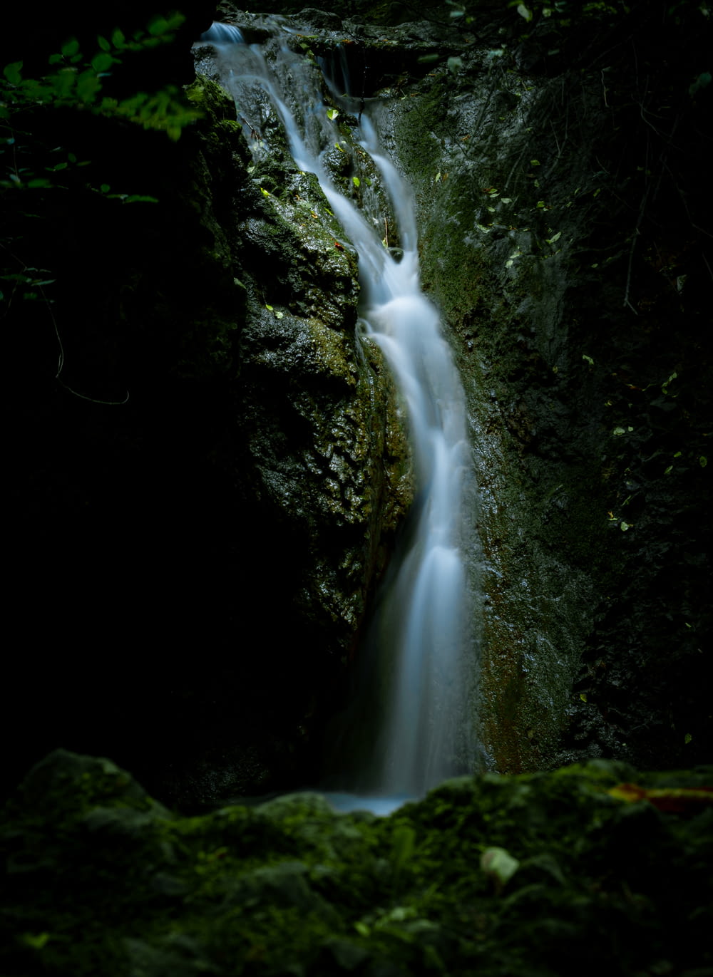 time-lapse photo of waterfalls