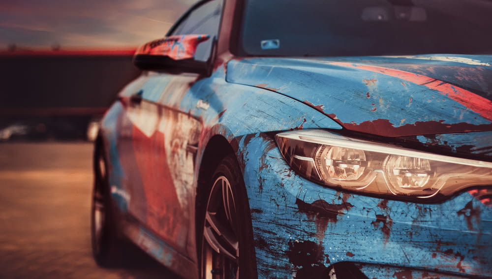 selective focus photography of BMW S Series car