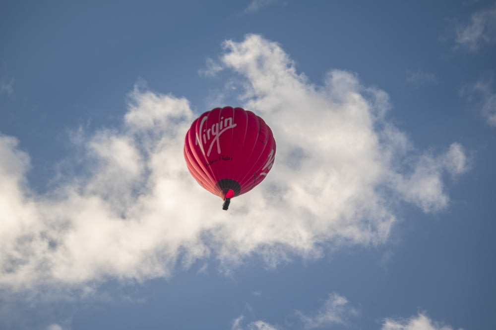 red Virgin hot air balloon