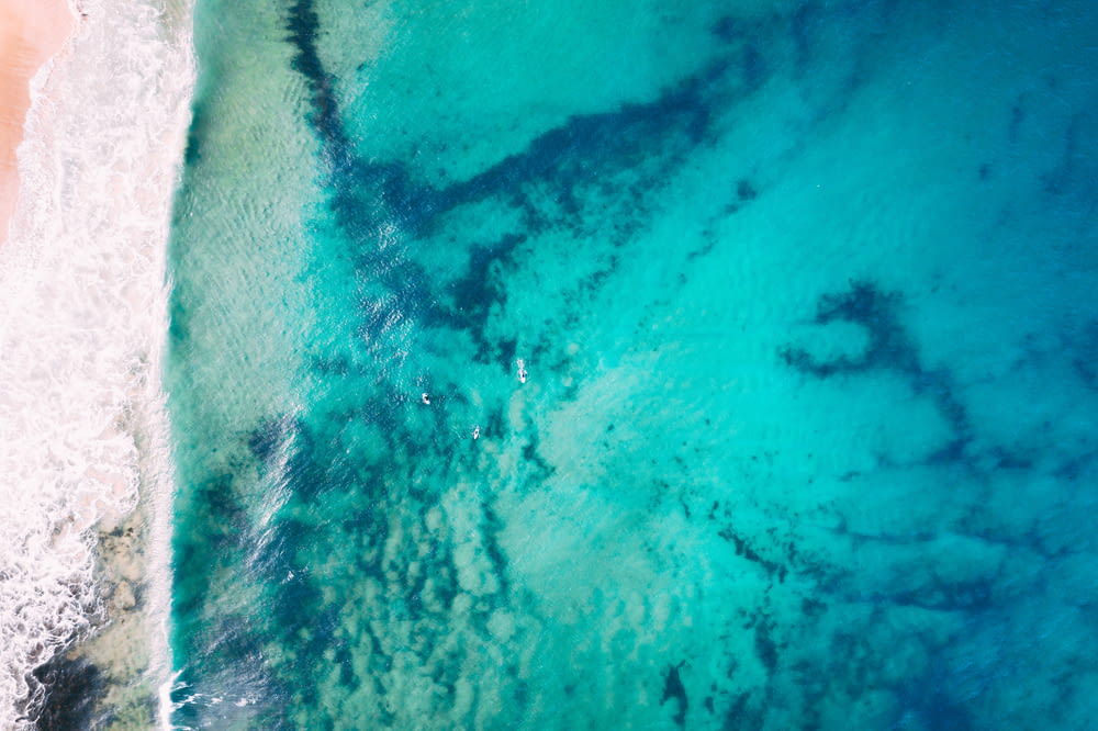 aerial photo of blue sea