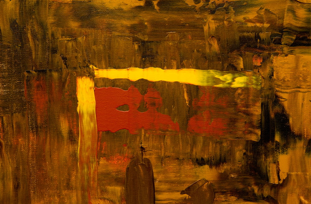 close-up multicolored painting