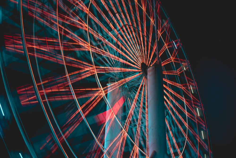 brown and gray Ferris wheel