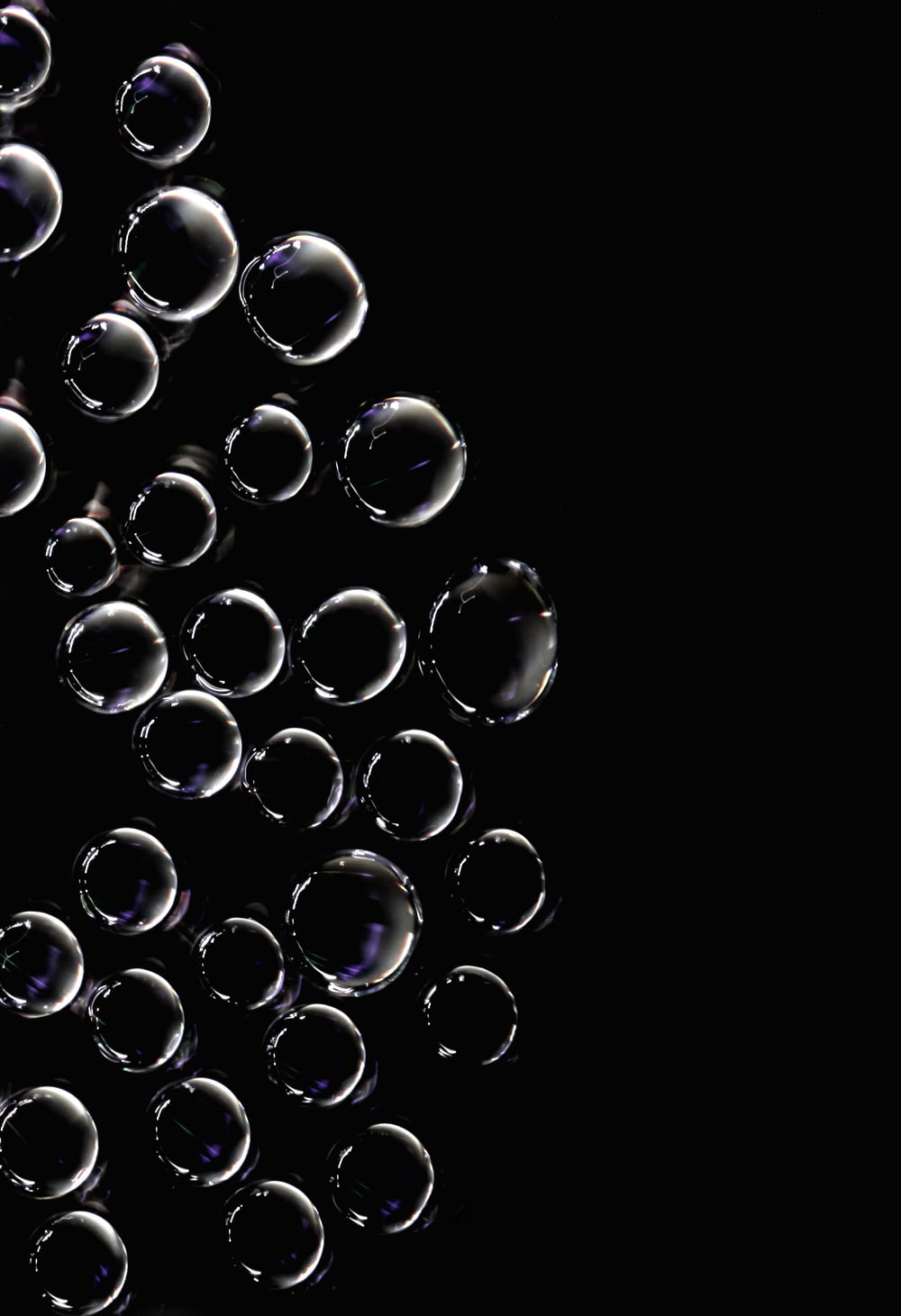 black and white bubbles wallpaper