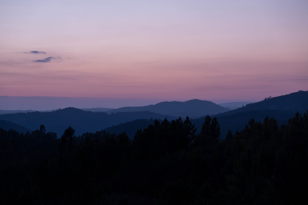 landscape photo of mountains during nighttime